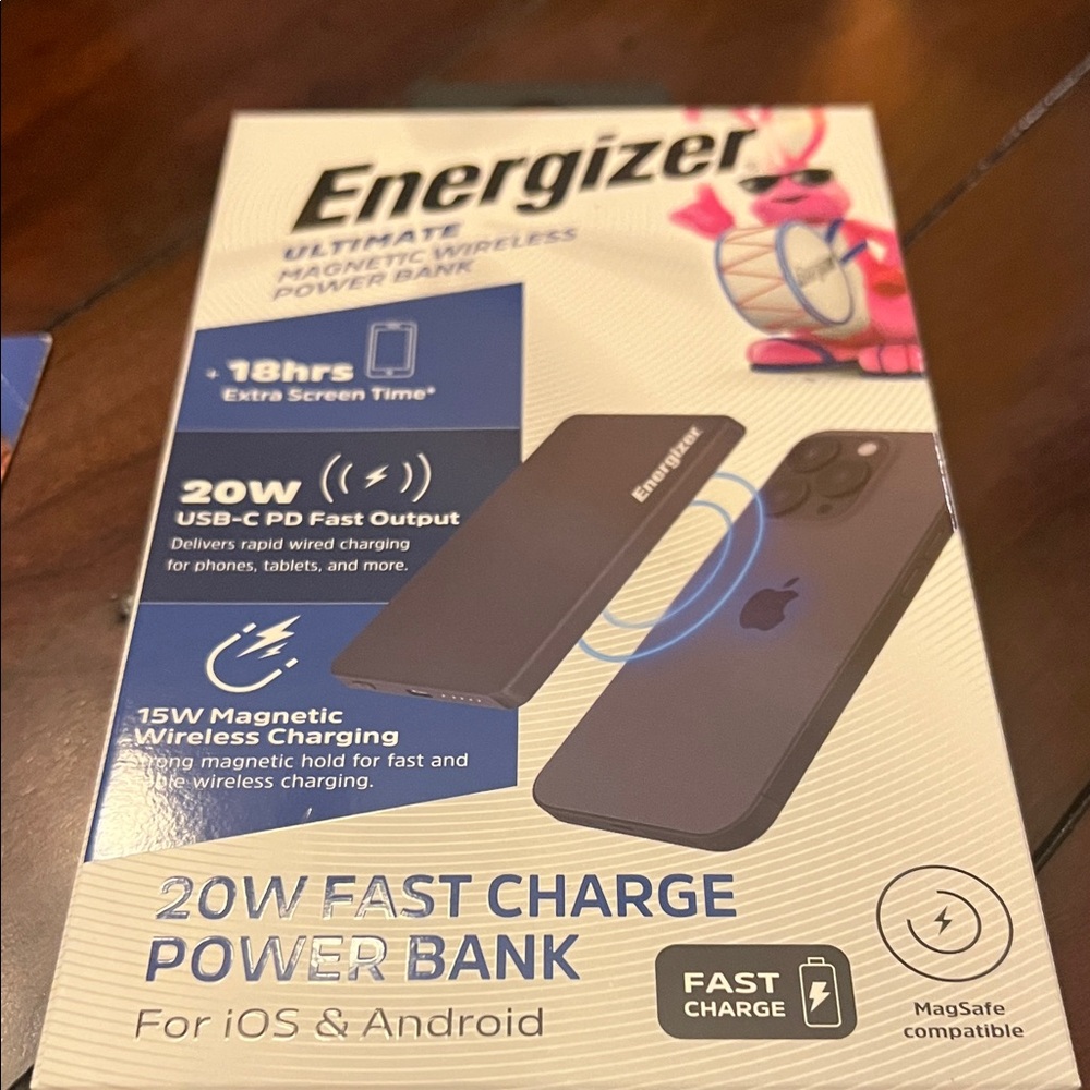 Magnetic Wireless Power Bank • Up to 18hrs extra screen time🐰Energizer ULTIMATE